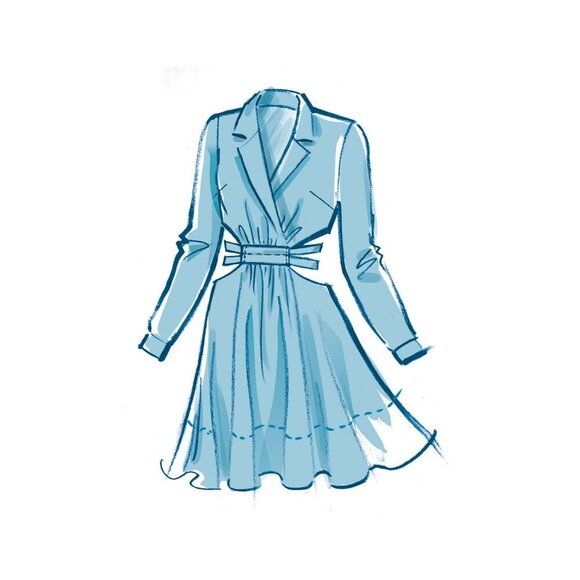 McCalls Sewing Pattern M8361 R11713 Shirt Dress Cut Out Waist Misses Size 12-20 - Picture 3 of 7